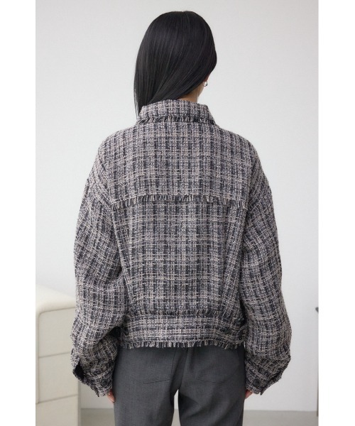 AZUL by moussy（アズールバイマウジー）の「ツイードフリンジジャケット（テーラードジャケット・レディース・ホワイト系その他/ブラック系その他・FREE）」の21枚目の写真