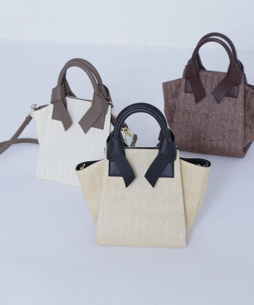 NATURAL BEAUTY BASIC(ナチュラルビューティーベーシック)の「◇PPリボンハンドルトートバッグ(トートバッグ・レディース・オフホワイト/ブラウン/ベージュ・フリ-)」の17枚目の写真