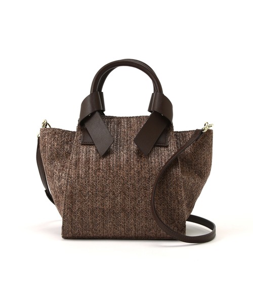 NATURAL BEAUTY BASIC(ナチュラルビューティーベーシック)の「◇PPリボンハンドルトートバッグ(トートバッグ・レディース・オフホワイト/ブラウン/ベージュ・フリ-)」の5枚目の写真