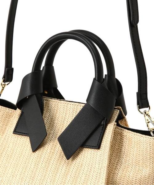 NATURAL BEAUTY BASIC(ナチュラルビューティーベーシック)の「◇PPリボンハンドルトートバッグ(トートバッグ・レディース・オフホワイト/ブラウン/ベージュ・フリ-)」の10枚目の写真