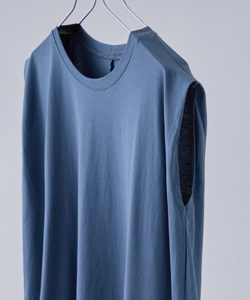 etoll.（エトル）の「ショルダータックスリーブレスコットンワンピ（ワンピース・レディース・ブラック/ブルー・M）」の20枚目の写真