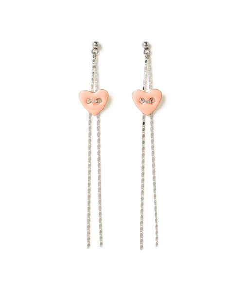 Ray BEAMS(レイビームス)の「LOTUS PINK / Joe Cool ピアス(ピアス(両耳用)・レディース・ブラック/ピンク・ONE SIZE)」の2枚目の写真