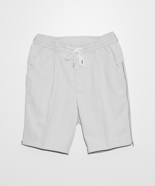 5351 POUR LES HOMMES(ゴーサンゴーイチプールオム)の「クールツイード サイドジップ ショートパンツ / ハーフパンツ(その他パンツ・メンズ・ライトグレー/ブラック・44/46/48/50)」の4枚目の写真