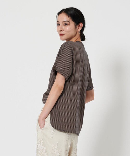 tシャツ 「追加」コットン天竺ラウンドヘム レディース FRAMeWORK tシャツ 「追加」コットン天竺ラウンドヘム3