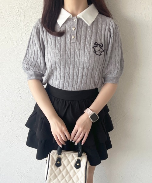 トップス aprs jour トップス aprs jour セール】ダブルジップオフショルトップス（ニット