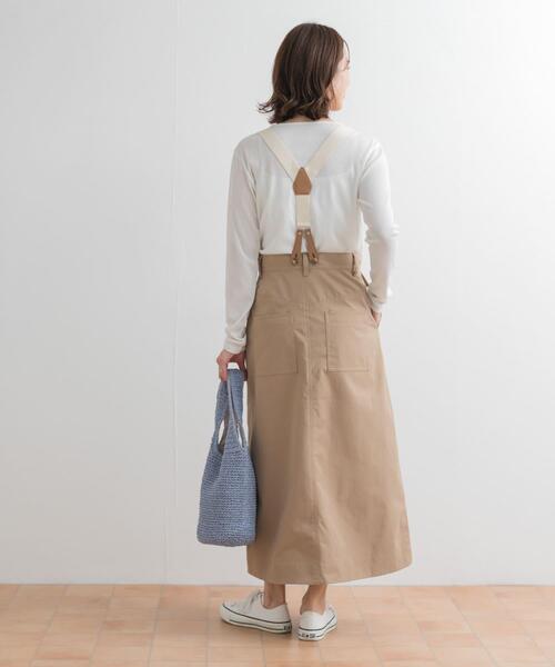 URBAN RESEARCH DOORS（アーバンリサーチドアーズ）の「ドライタッチテレコロングTシャツ（Tシャツ/カットソー・レディース・グレー/オフホワイト/ライトカーキ・MEDIUM）」の9枚目の写真