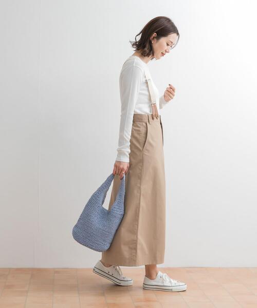 URBAN RESEARCH DOORS（アーバンリサーチドアーズ）の「ドライタッチテレコロングTシャツ（Tシャツ/カットソー・レディース・グレー/オフホワイト/ライトカーキ・MEDIUM）」の10枚目の写真