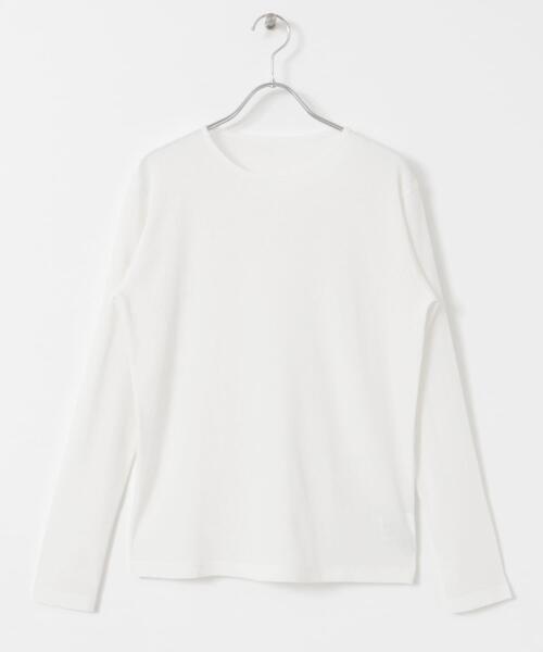 URBAN RESEARCH DOORS（アーバンリサーチドアーズ）の「ドライタッチテレコロングTシャツ（Tシャツ/カットソー・レディース・グレー/オフホワイト/ライトカーキ・MEDIUM）」の11枚目の写真