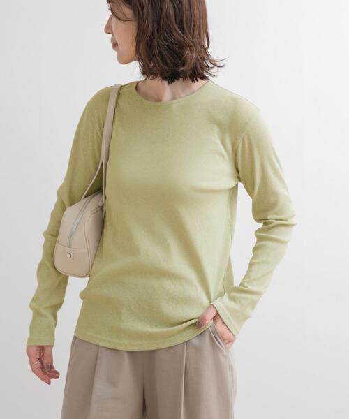 URBAN RESEARCH DOORS（アーバンリサーチドアーズ）の「ドライタッチテレコロングTシャツ（Tシャツ/カットソー・レディース・グレー/オフホワイト/ライトカーキ・MEDIUM）」の17枚目の写真