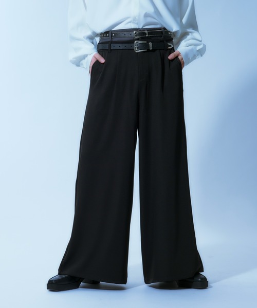 Ellno Loset(エルノロゼット)の「ダブルウエストワイドパンツ(その他パンツ・メンズ・チャコールグレー/ブラック・SMALL/MEDIUM/LARGE/X-SMALL)」の8枚目の写真