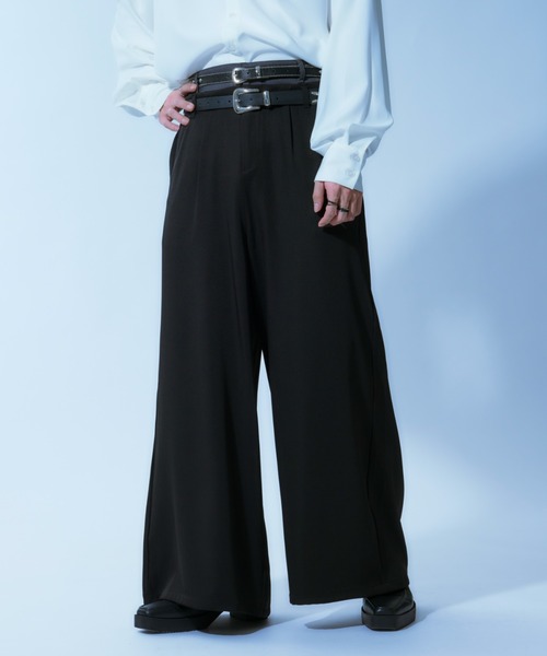 Ellno Loset(エルノロゼット)の「ダブルウエストワイドパンツ(その他パンツ・メンズ・チャコールグレー/ブラック・SMALL/MEDIUM/LARGE/X-SMALL)」の10枚目の写真