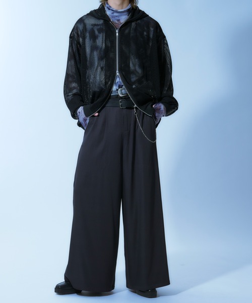 Ellno Loset(エルノロゼット)の「ダブルウエストワイドパンツ(その他パンツ・メンズ・チャコールグレー/ブラック・SMALL/MEDIUM/LARGE/X-SMALL)」の14枚目の写真
