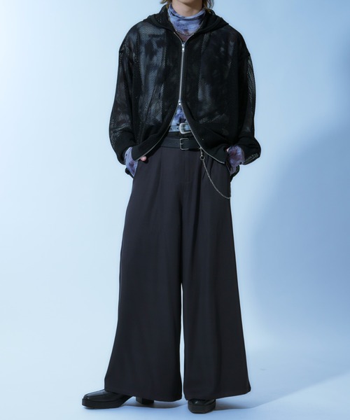 Ellno Loset(エルノロゼット)の「ダブルウエストワイドパンツ(その他パンツ・メンズ・チャコールグレー/ブラック・SMALL/MEDIUM/LARGE/X-SMALL)」の15枚目の写真