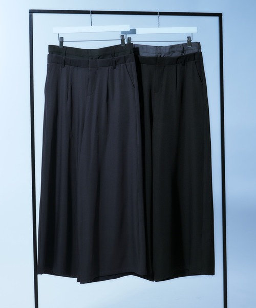 Ellno Loset(エルノロゼット)の「ダブルウエストワイドパンツ(その他パンツ・メンズ・チャコールグレー/ブラック・SMALL/MEDIUM/LARGE/X-SMALL)」の20枚目の写真