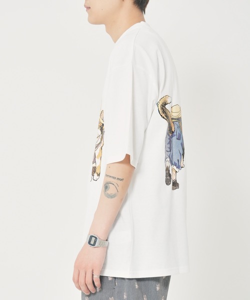 CORISCO(コリスコ)の「アニマルキャンプ柄Tシャツ(M1)(Tシャツ/カットソー・メンズ・ホワイト系1/ホワイト系2/グレー系2/ブラック系2/オートミール/キナリ/グレー系1/ブラック系1・MEDIUM/LARGE/X-LARGE)」の11枚目の写真