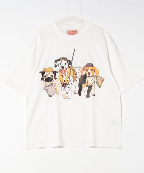 CORISCO(コリスコ)の「アニマルキャンプ柄Tシャツ(M1)(Tシャツ/カットソー・メンズ・ホワイト系1/ホワイト系2/グレー系2/ブラック系2/オートミール/キナリ/グレー系1/ブラック系1・MEDIUM/LARGE/X-LARGE)」の16枚目の写真