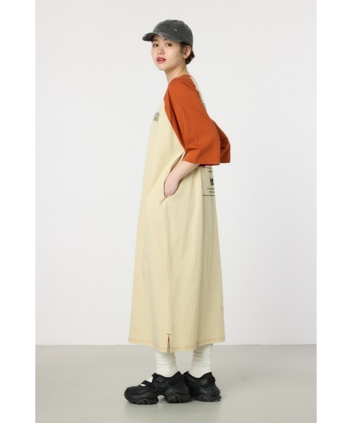 RODEO CROWNS WIDE BOWL(ロデオクラウンズワイドボウル)の「ロゴラグランスリーブワンピース(ワンピース・レディース・カーキ/ブラック/ブラウン/オフホワイト・FREE)」の17枚目の写真