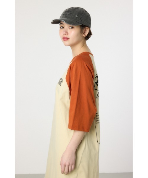 RODEO CROWNS WIDE BOWL(ロデオクラウンズワイドボウル)の「ロゴラグランスリーブワンピース(ワンピース・レディース・カーキ/ブラック/ブラウン/オフホワイト・FREE)」の14枚目の写真