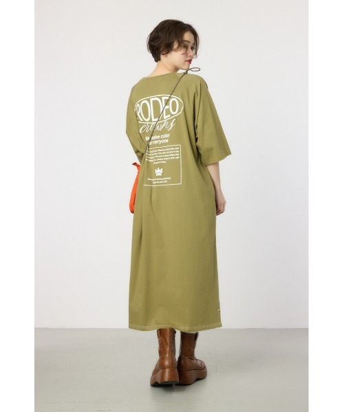 RODEO CROWNS WIDE BOWL(ロデオクラウンズワイドボウル)の「ロゴラグランスリーブワンピース(ワンピース・レディース・カーキ/ブラック/ブラウン/オフホワイト・FREE)」の22枚目の写真
