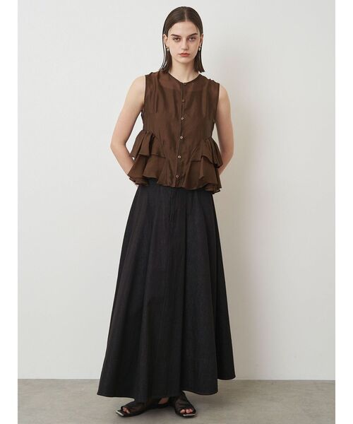 ELENDEEK（エレンディーク）の「シアーフリルスリーブレスブラウス（シャツ/ブラウス・レディース・ブルー/ブラック/ブラウン・FREE）」の20枚目の写真