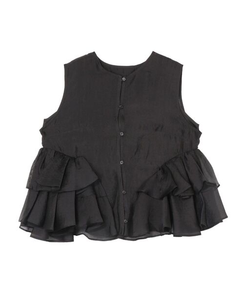 ELENDEEK（エレンディーク）の「シアーフリルスリーブレスブラウス（シャツ/ブラウス・レディース・ブルー/ブラック/ブラウン・FREE）」の11枚目の写真