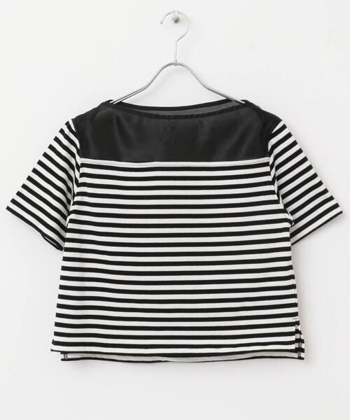 F by ROSSO（エフバイロッソ）の「F by ROSSO　シアードッキングカットソー（Tシャツ/カットソー・レディース・ブラック/グレー・FREE）」の2枚目の写真