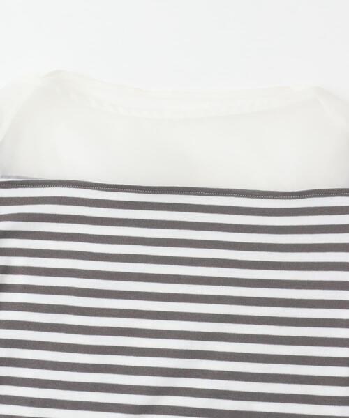 F by ROSSO（エフバイロッソ）の「F by ROSSO　シアードッキングカットソー（Tシャツ/カットソー・レディース・ブラック/グレー・FREE）」の8枚目の写真