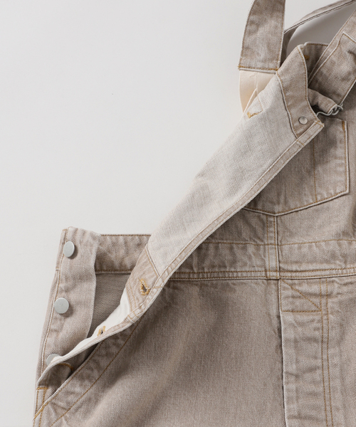 FRAMeWORK(フレームワーク)の「カラーデニムサロペット(サロペット/オーバーオール・レディース・グレー/ベージュ・36/38)」の4枚目の写真