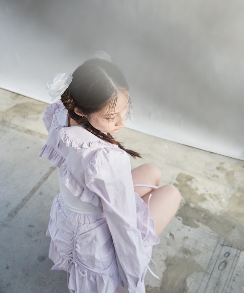 PAIN(ペイン)の「ギャザーミニスカート【セットアップ対応】(スカート・レディース・チェック/パープル/ホワイト・FREE)」の8枚目の写真