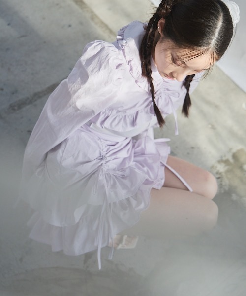 PAIN(ペイン)の「ギャザーミニスカート【セットアップ対応】(スカート・レディース・チェック/パープル/ホワイト・FREE)」の10枚目の写真