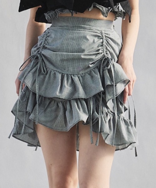 PAIN(ペイン)の「ギャザーミニスカート【セットアップ対応】(スカート・レディース・チェック/パープル/ホワイト・FREE)」の18枚目の写真