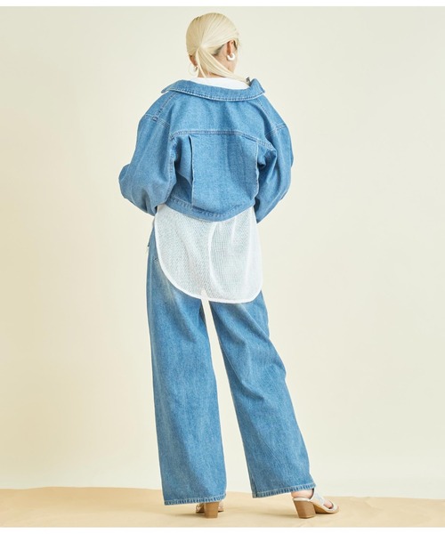 Settimissimo（セッティミッシモ）の「接触冷感 メッシュ ドッキング ロングTシャツ（Tシャツ/カットソー・レディース・ブラック/オフホワイト・FREE）」の11枚目の写真