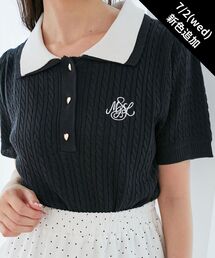 MAJESTIC LEGON | バイカラーダブル襟ニット(ニット/セーター)