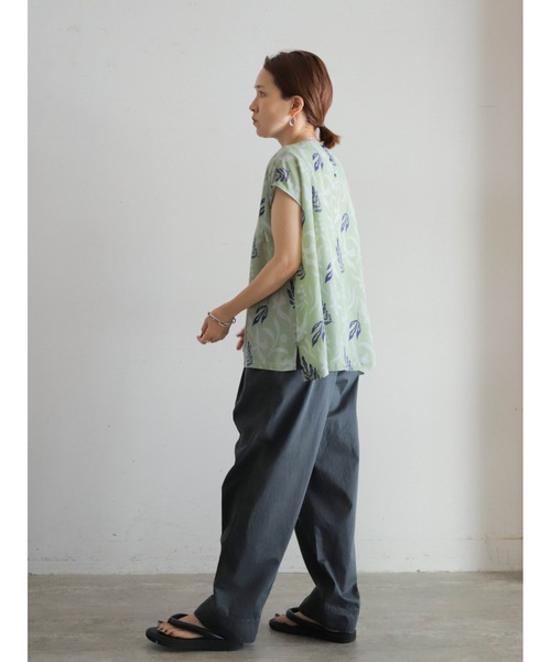 FIL DE FER(フィルデフェール)の「ボールバイオツイル タックボリュームパンツ(その他パンツ・レディース・カーキ/グレー・FREE)」の3枚目の写真