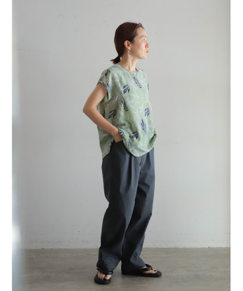 FIL DE FER(フィルデフェール)の「ボールバイオツイル タックボリュームパンツ(その他パンツ・レディース・カーキ/グレー・FREE)」の5枚目の写真