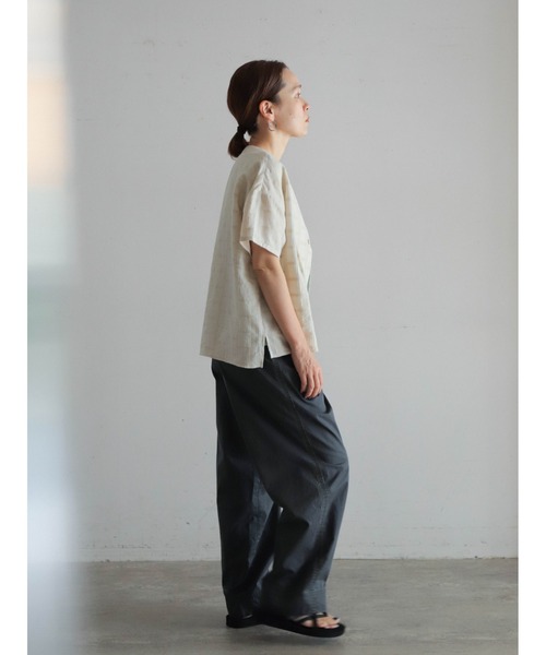 FIL DE FER(フィルデフェール)の「ボールバイオツイル タックボリュームパンツ(その他パンツ・レディース・カーキ/グレー・FREE)」の9枚目の写真