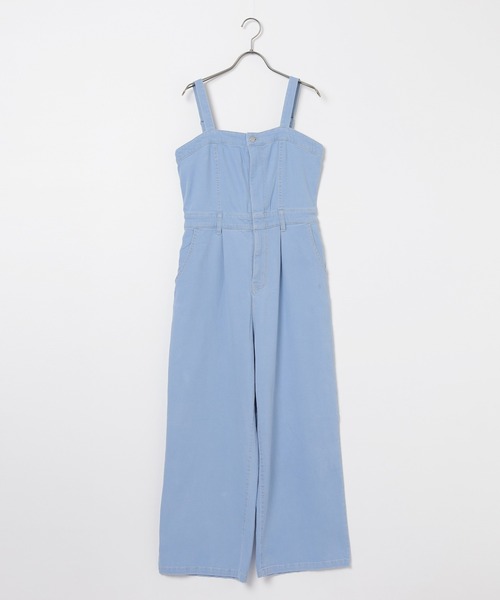 Honeys（ハニーズ）の「デニムオールインワン（サロペット/オーバーオール・レディース・グレー/ブルー系その他2/ライトブルー・L/LL/M/S/SS）」の11枚目の写真