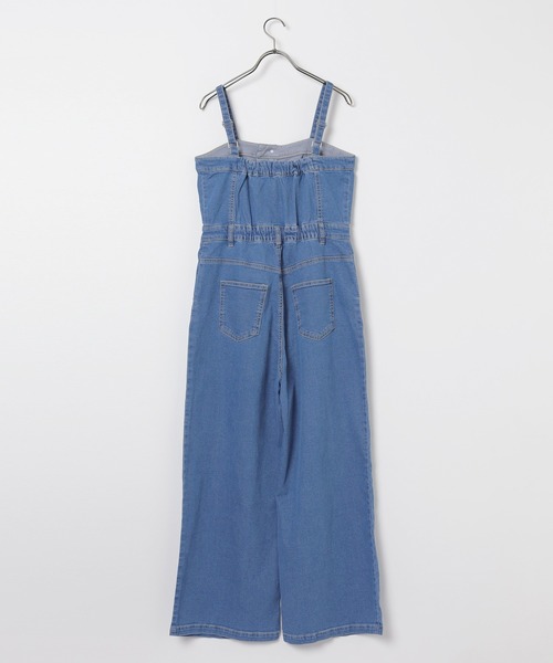 Honeys（ハニーズ）の「デニムオールインワン（サロペット/オーバーオール・レディース・グレー/ブルー系その他2/ライトブルー・L/LL/M/S/SS）」の14枚目の写真