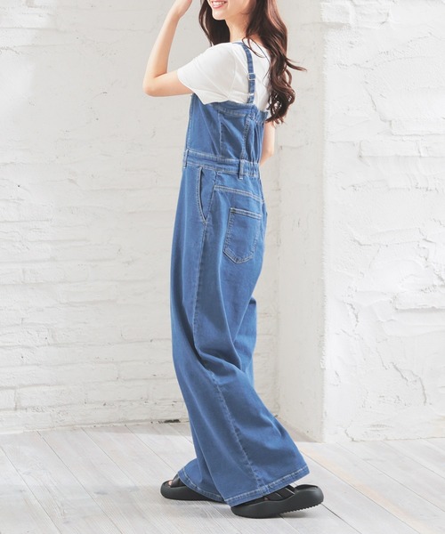 Honeys（ハニーズ）の「デニムオールインワン（サロペット/オーバーオール・レディース・グレー/ブルー系その他2/ライトブルー・L/LL/M/S/SS）」の18枚目の写真