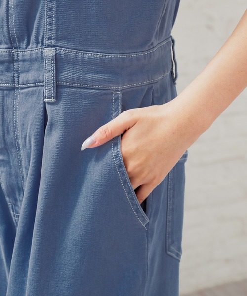 Honeys（ハニーズ）の「デニムオールインワン（サロペット/オーバーオール・レディース・グレー/ブルー系その他2/ライトブルー・L/LL/M/S/SS）」の21枚目の写真