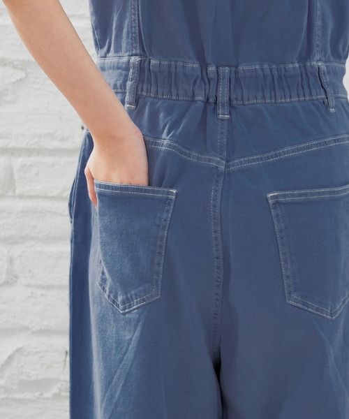 Honeys（ハニーズ）の「デニムオールインワン（サロペット/オーバーオール・レディース・グレー/ブルー系その他2/ライトブルー・L/LL/M/S/SS）」の22枚目の写真