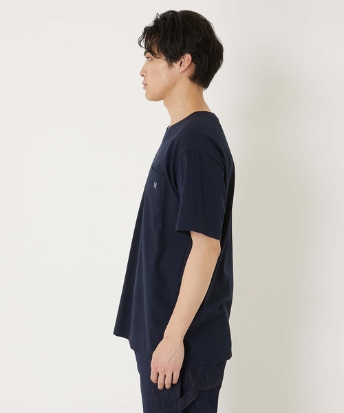 HOLLYWOOD RANCH MARKET（ハリウッドランチマーケット）の「CS0058HエンブロイダリーVネックショートスリーブTシャツ（Tシャツ/カットソー・メンズ・ネイビー/ナチュラル/ホワイト/ブラック・SMALL/MEDIUM/LARGE/X-LARGE）」の22枚目の写真