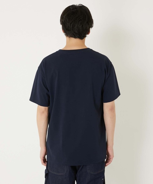 HOLLYWOOD RANCH MARKET（ハリウッドランチマーケット）の「CS0058HエンブロイダリーVネックショートスリーブTシャツ（Tシャツ/カットソー・メンズ・ネイビー/ナチュラル/ホワイト/ブラック・SMALL/MEDIUM/LARGE/X-LARGE）」の21枚目の写真