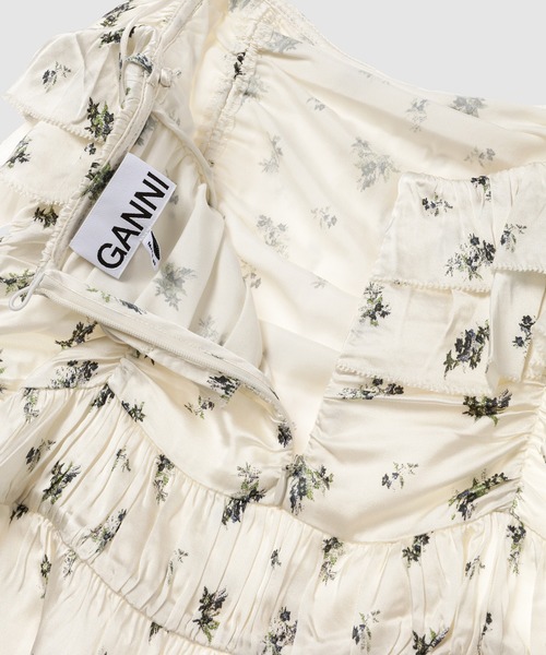 22SS GANNI ガニー　Chrinkled Satinシャツ 22SS GANNI ガニー Chrinkled Satinシャツ