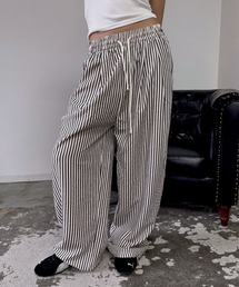 FOLLOWIN | [2025SS]【ウエストゴム】ストライプワイドパンツ(その他パンツ)