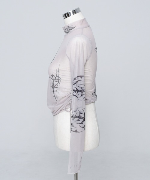 REFLEM(レフレム)の「『REFLEM/レフレム』タトゥーシアースキントップス(Tシャツ/カットソー・レディース・グレー/ブラック・M/L)」の22枚目の写真