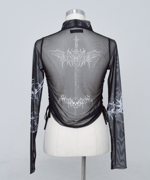 REFLEM(レフレム)の「『REFLEM/レフレム』タトゥーシアースキントップス(Tシャツ/カットソー・レディース・グレー/ブラック・M/L)」の18枚目の写真