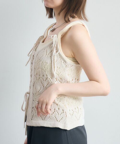 kivi(キヴィ)の「pattern bustier(キャミソール・レディース・レッド/ブラック/ナチュラル・FREE)」の9枚目の写真