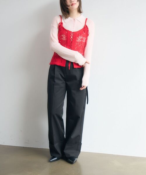 kivi(キヴィ)の「pattern bustier(キャミソール・レディース・レッド/ブラック/ナチュラル・FREE)」の12枚目の写真