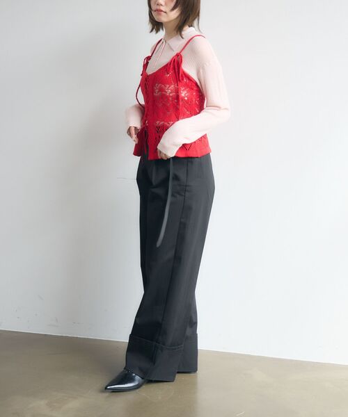 kivi(キヴィ)の「pattern bustier(キャミソール・レディース・レッド/ブラック/ナチュラル・FREE)」の13枚目の写真